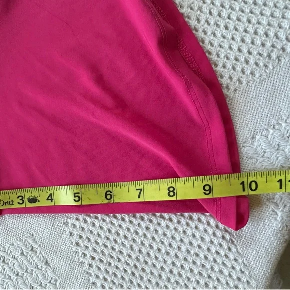 Torrid Womens Midi Skater Dress Plus 1-XL Solid Dark Pink Vacation Resort Barbie - Picture 9 of 9